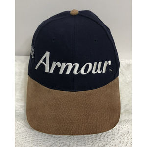 Tommy Armour Golf Ti/100 Adjustable Baseball Cap B Head Shots Navy W/ Suede Bill